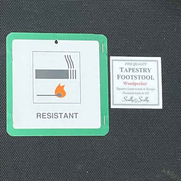 Scully & Scully Fine Quality Tapestry Footstool Woodpecker Brand New NWT - Picture 6 of 13